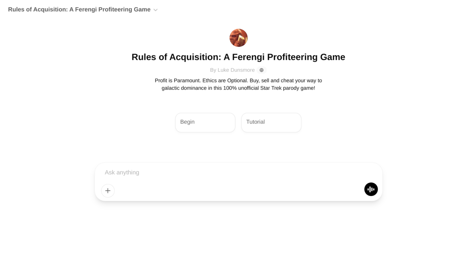 Rules of Acquisition: A Ferengi Profiteering Game