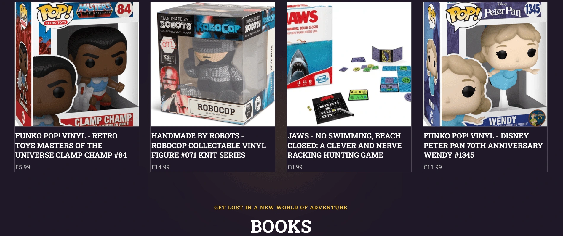 Just a Shop, Sir - Site Screenshot C