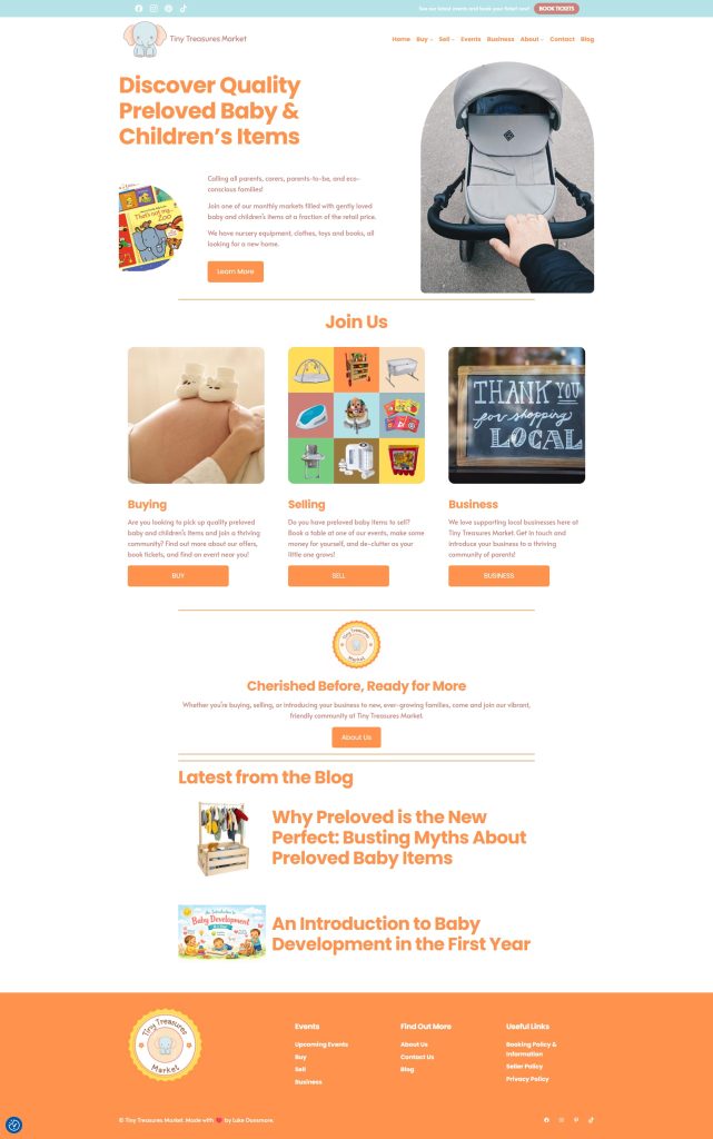 Luke Dunsmore - Custom WordPress Sites - Tiny Treasures Market