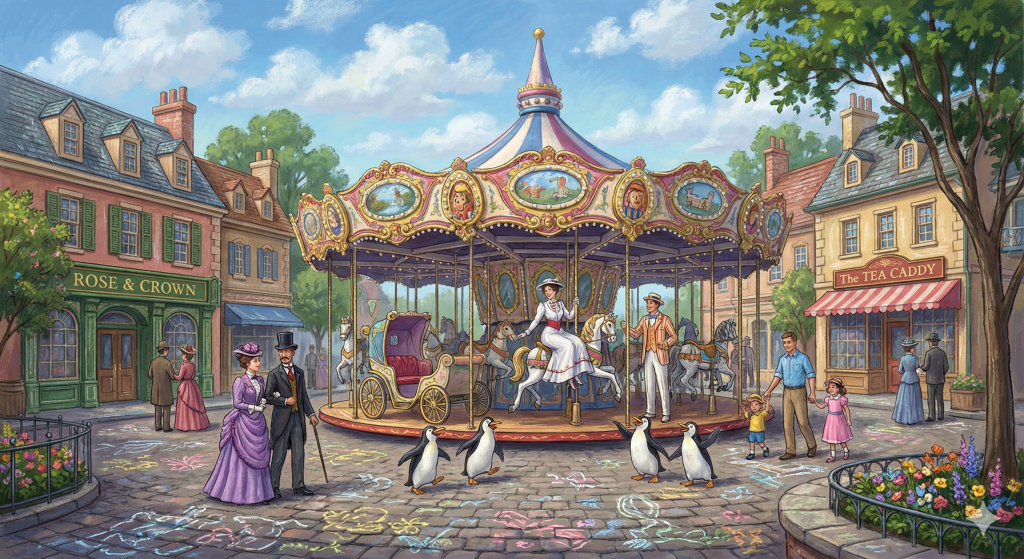 Luke Dunsmore - Images 1.5, Nano Banana, and the Frustrating Dichotomy of Inaccurate Beauty - Google Gemini Mary Poppins Epcot Attraction Render