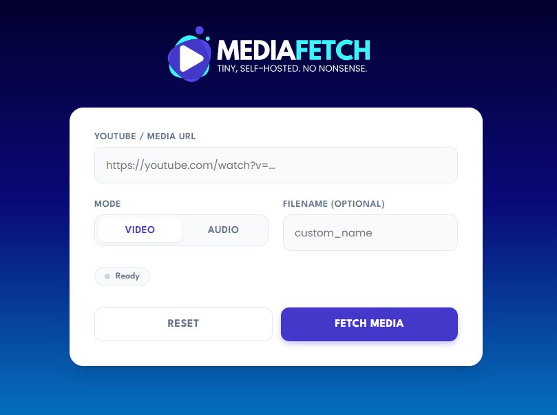 Luke Dunsmore - MediaFetch Main UI Close-Up