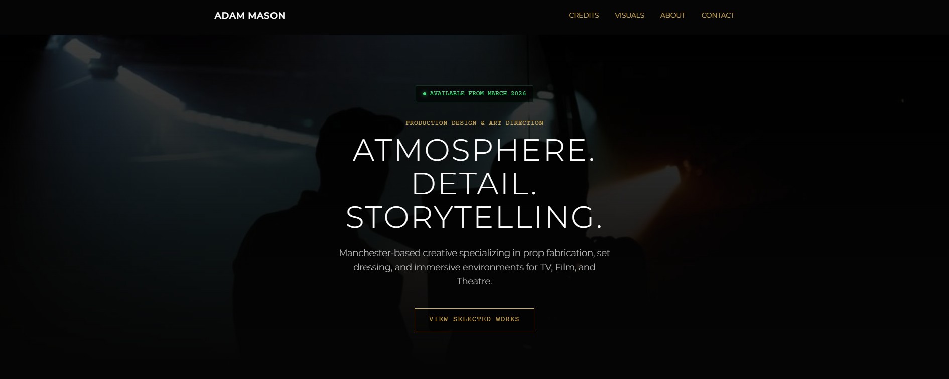 Luke Dunsmore - Call Sheet - Film, TV and Theatre Crew HTML Static Site Template - Hero Cover