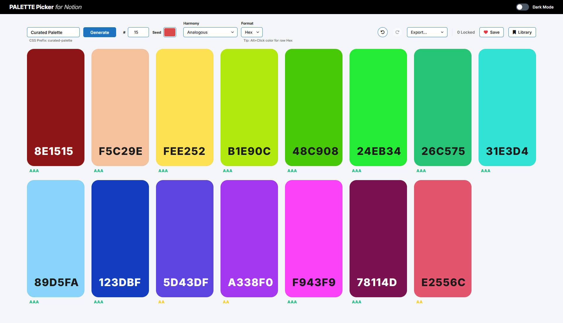 Palette Picker for Notion - Luke Dunsmore