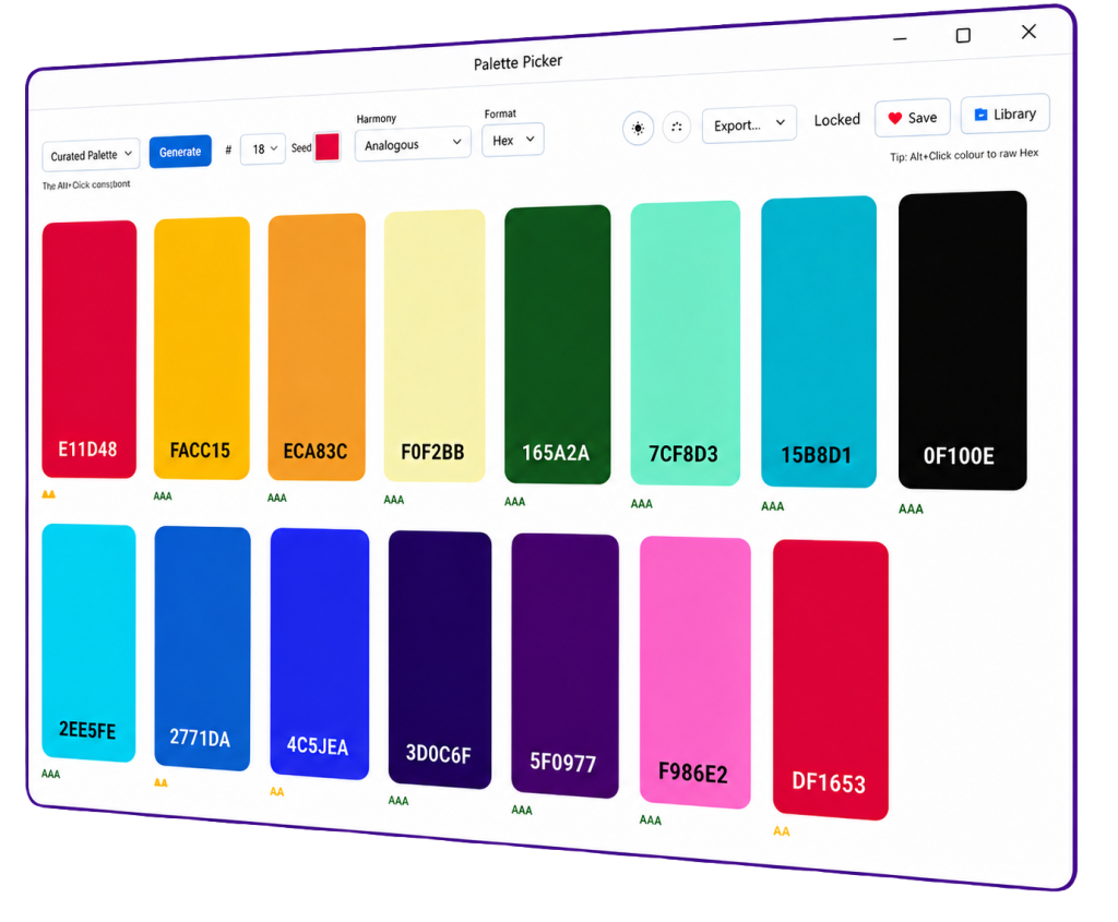 Palette Picker Colour Palette Generator for Desktop and Notion