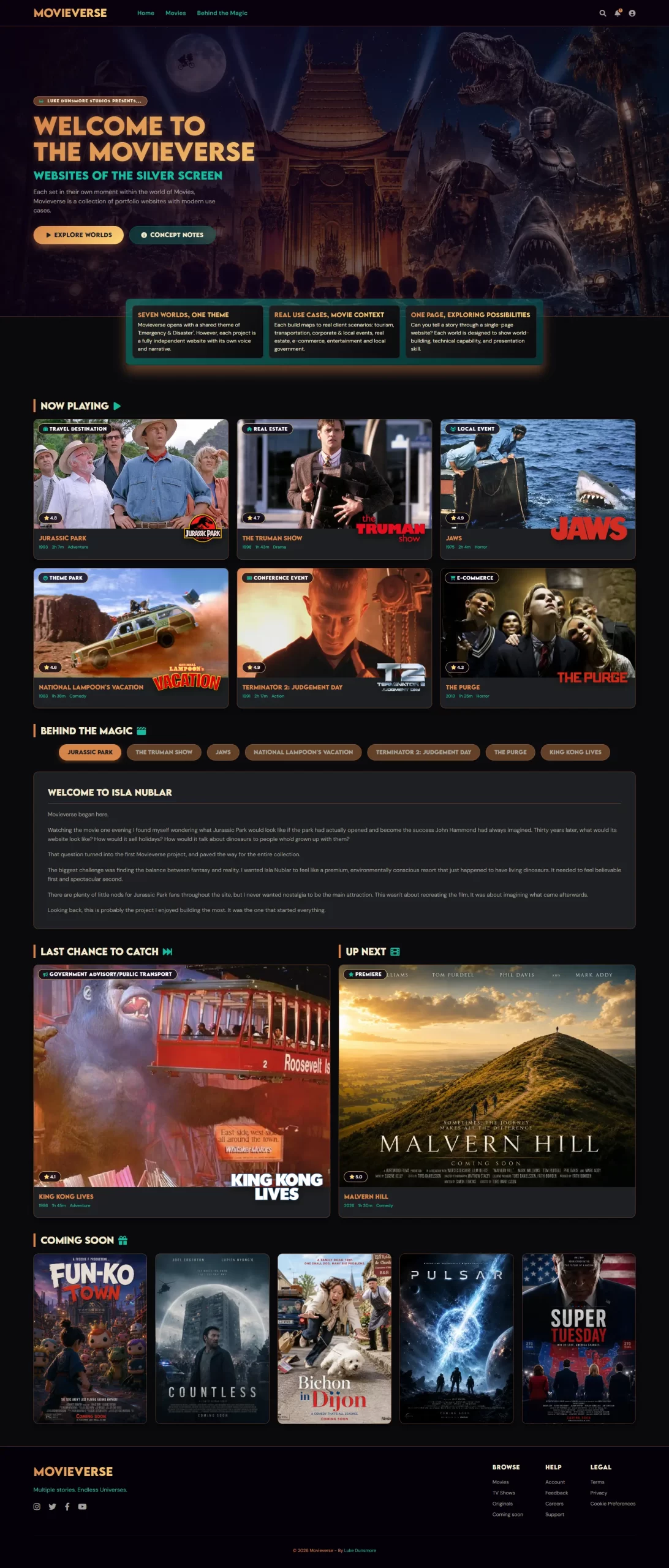 Luke Dunsmore Portfolio - Movieverse - Movieverse Hub